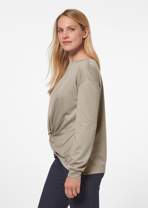 Sweatshirt mit Knoten-Drapierung 3