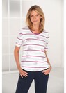Bequemes Druckshirt in Blumen-Ringeloptik thumbnail 1
