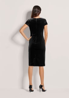 Klassisches Etuikleid aus Samt thumbnail 3