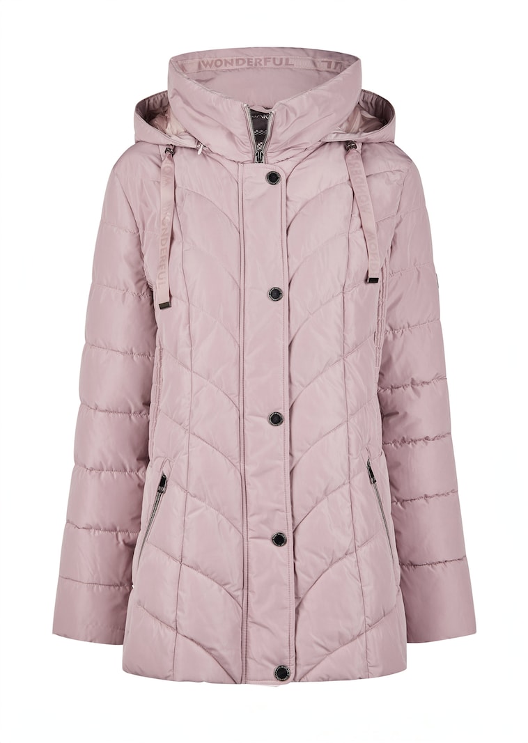 Gewatteerd jack met afneembare capuchon