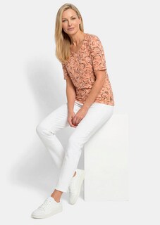 T-shirt en viscose avec un imprimé all-over frais thumbnail 4