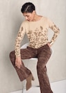 Kaschmirpullover mit botanischem Print thumbnail 1