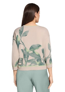 Feinstrickpullover mit Blätterdruck thumbnail 3