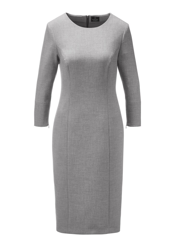 Slim-fit sheath dress with long sleeves