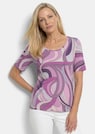 Shirt van viscose met een artistieke all-over print thumbnail 1