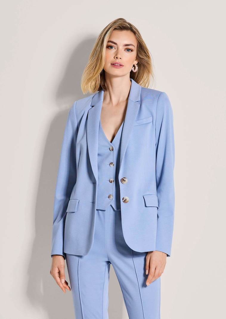 Langer Jersey-Blazer mit Futter