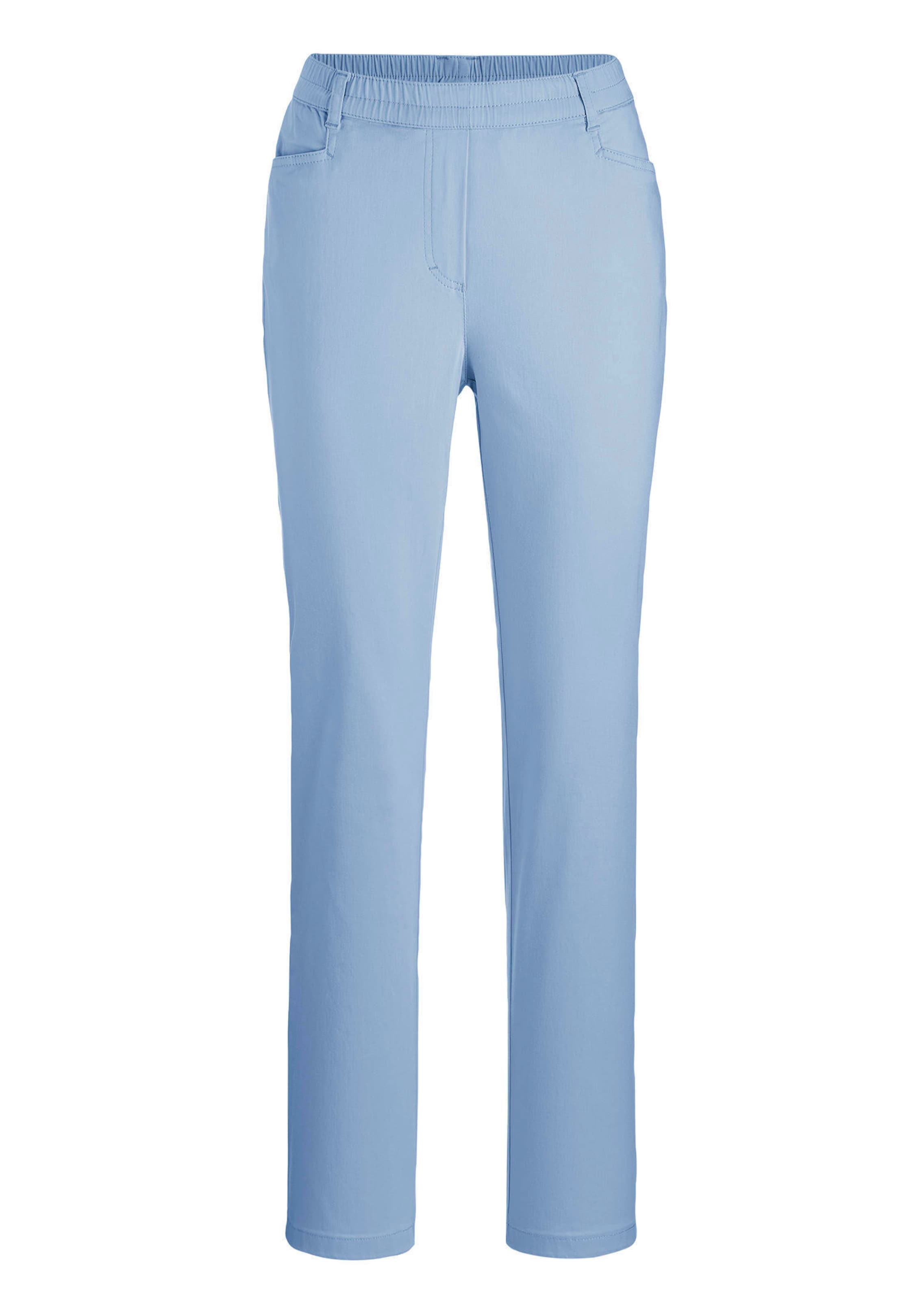 Broek LOUISA met elastische tailleband, van katoen-satijn