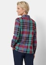 Karierte Hemdbluse aus reiner Baumwolle thumbnail 3