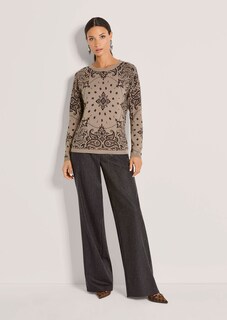 Kaschmir-Pullover mit Paisley-Muster thumbnail 2