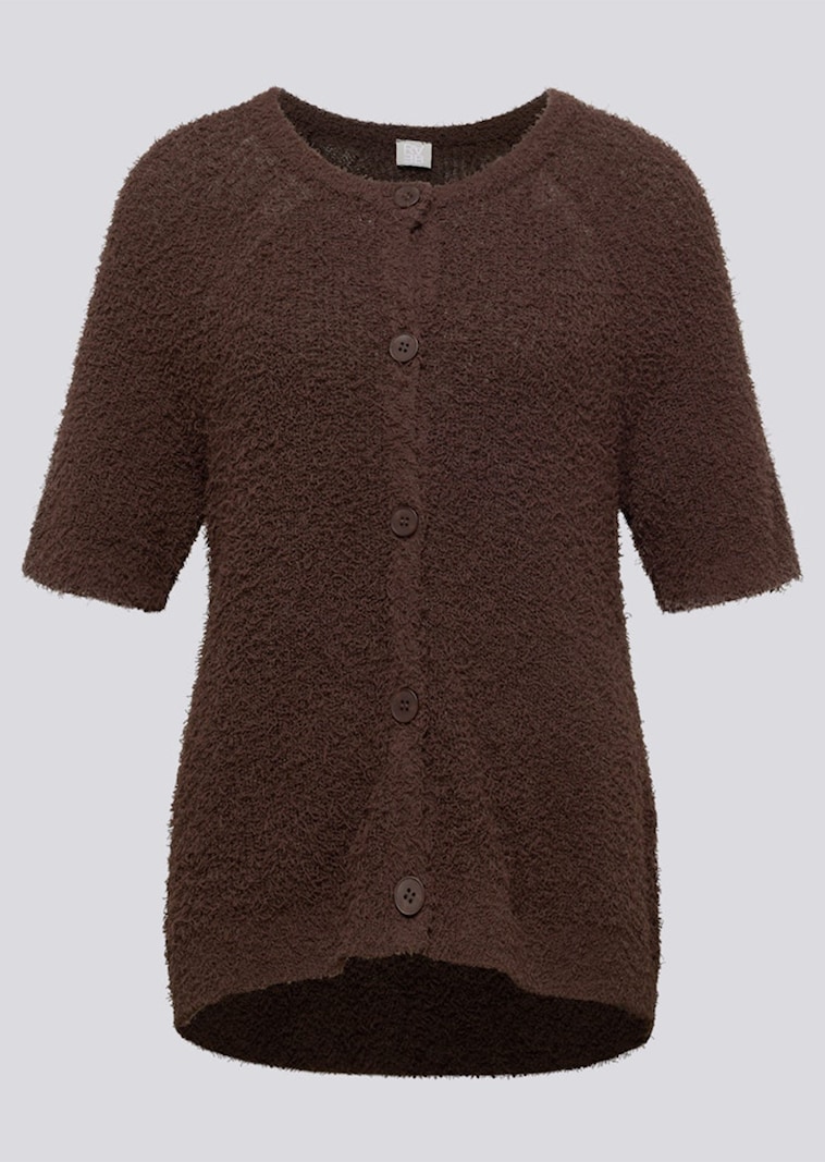 Tricot jasje van effectgaren met veel katoen