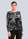 Druckpullover mit modischen Druckmuster thumbnail 1