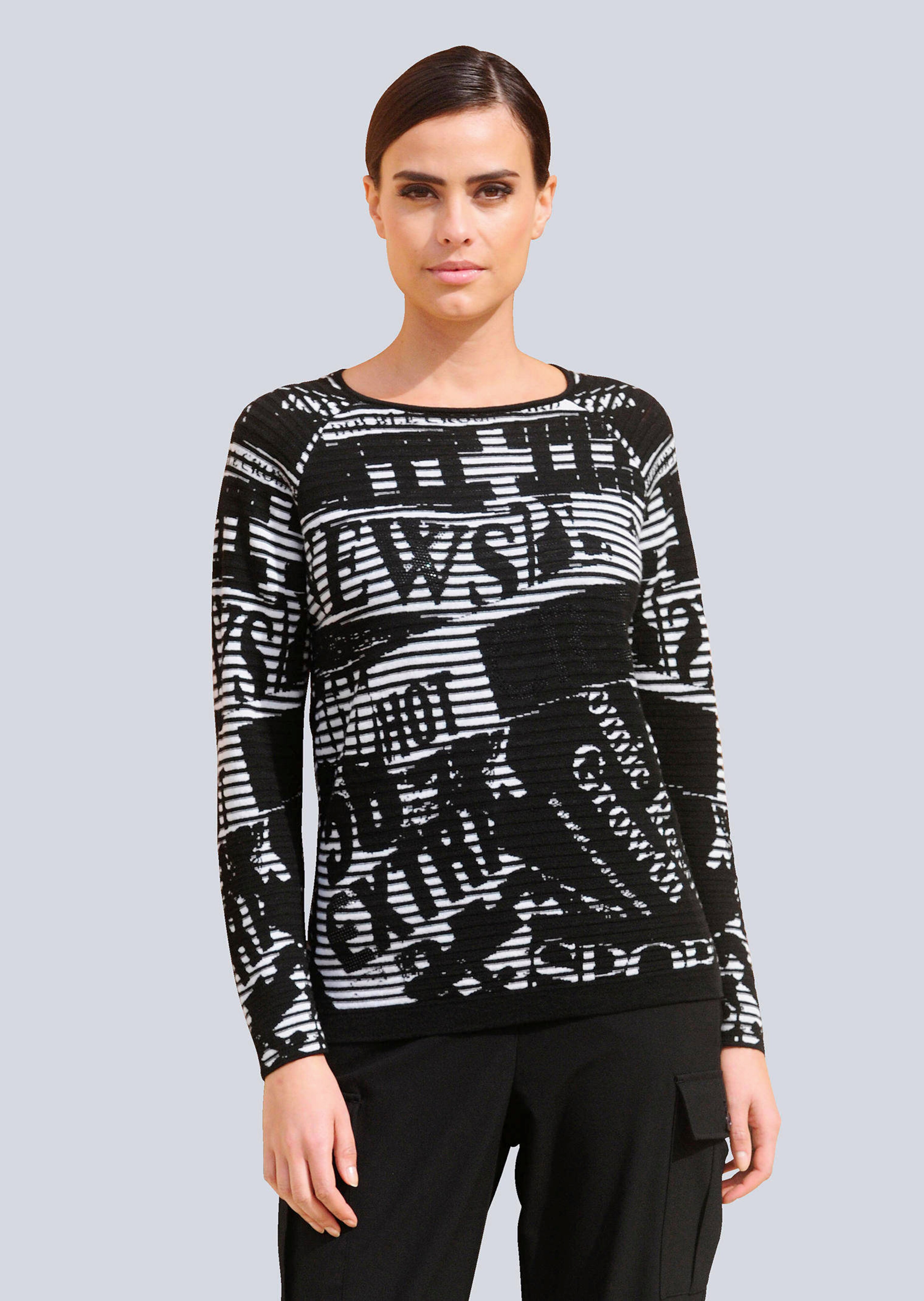 Druckpullover mit modischen Druckmuster