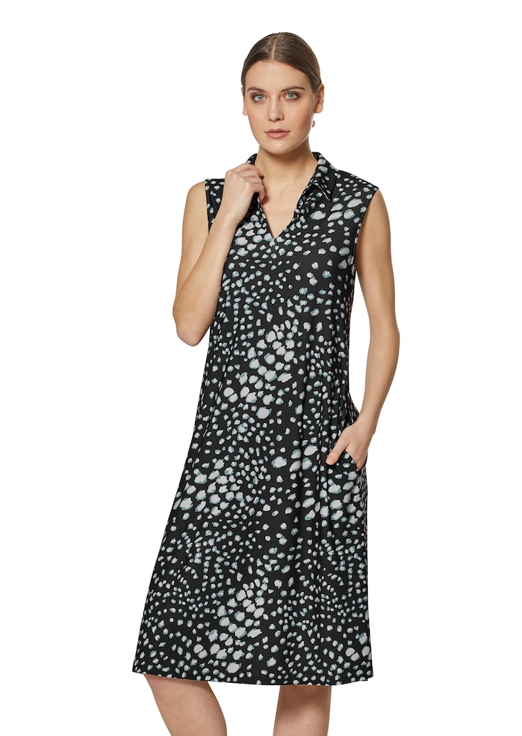Ärmelloses Kleid mit Hemdkragen