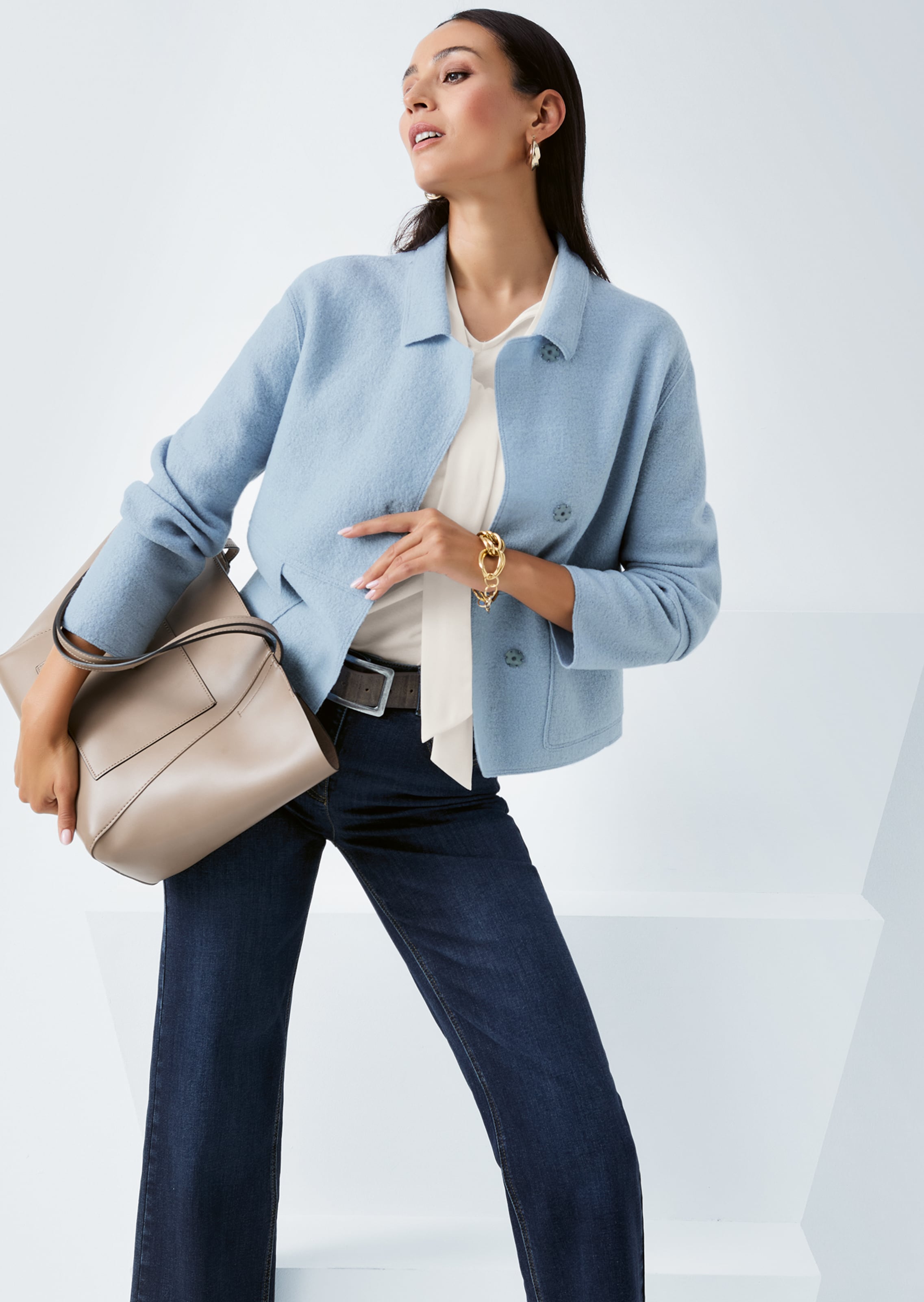 Kurzblazer aus Wolle