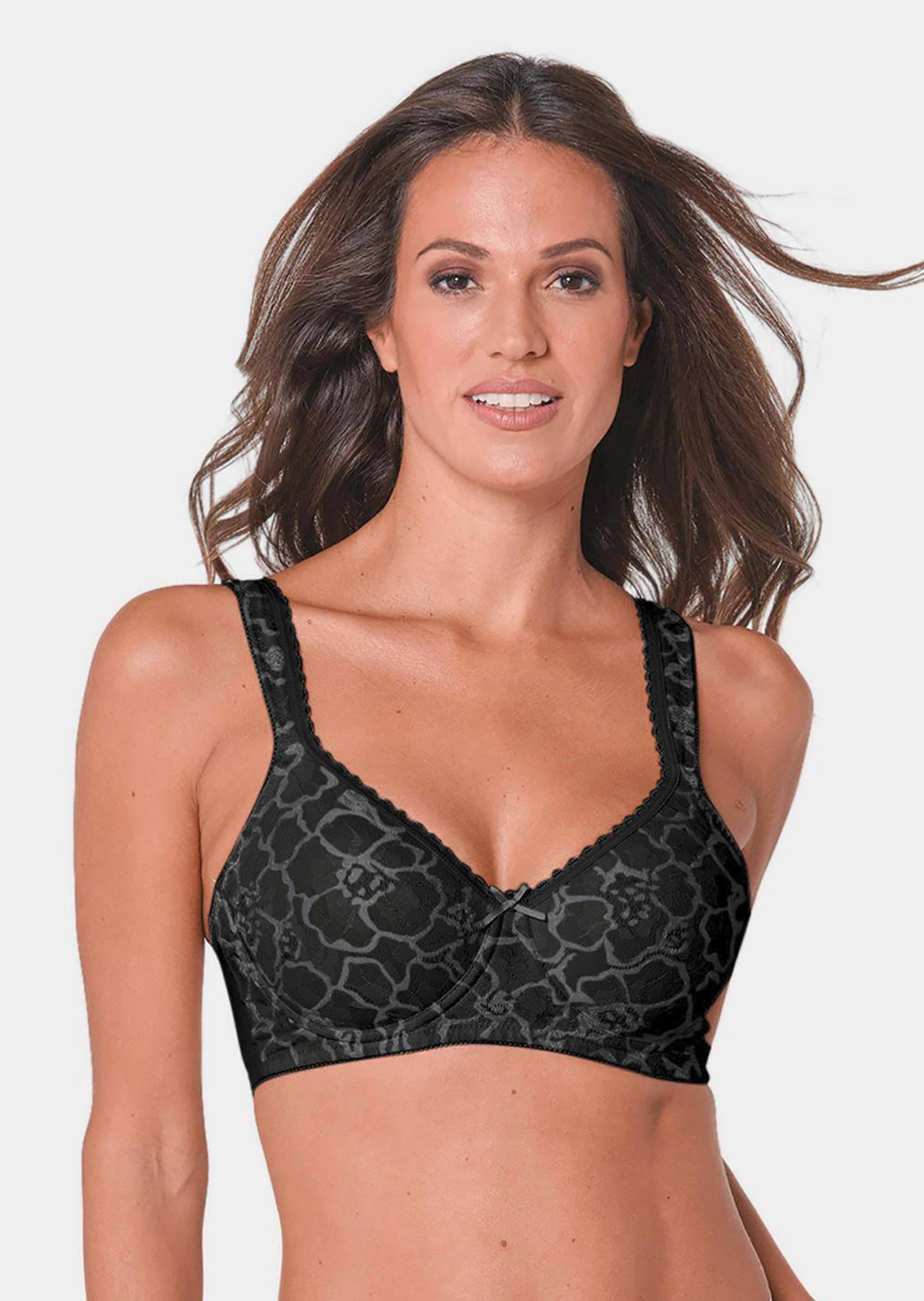 Soutien-gorge à armature à dentelle et jacquard