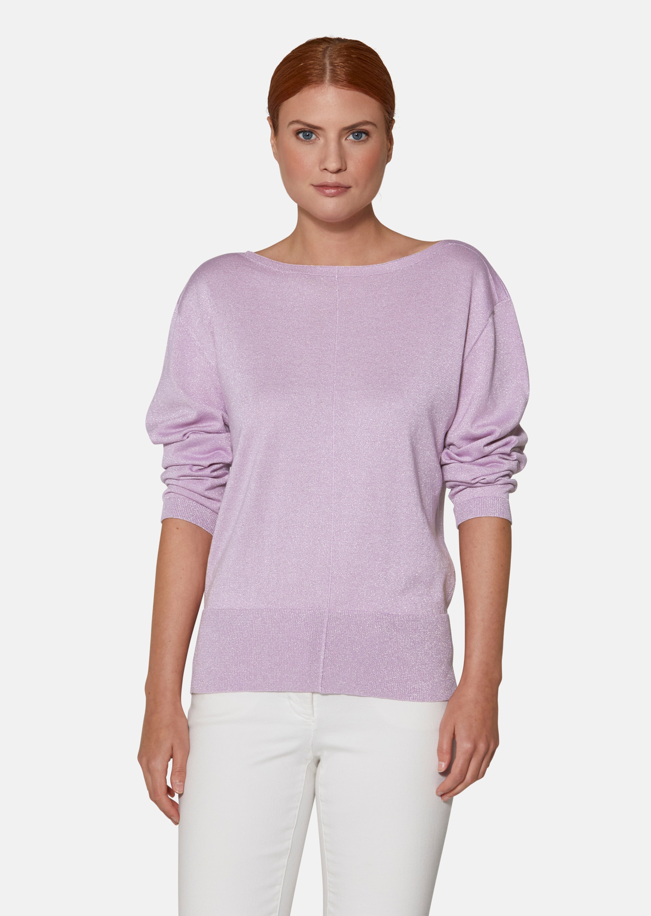 Glänzender Pullover