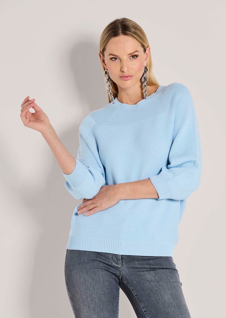 Pullover mit Perlfangmuster