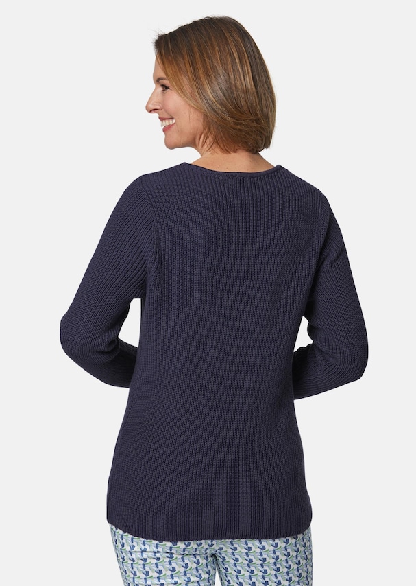 Figurschmeichelnder Pullover aus reiner Baumwolle 2