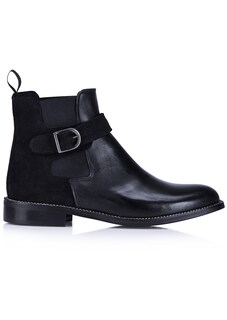 Leder-Boots mit Stretch-Einsätzen und Zierschließe thumbnail 4