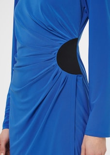 Langarm-Kleid mit seitlicher Raffung thumbnail 5