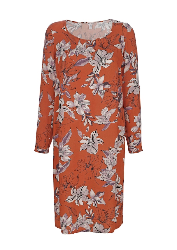 Kleid mit Krempelärmel 1