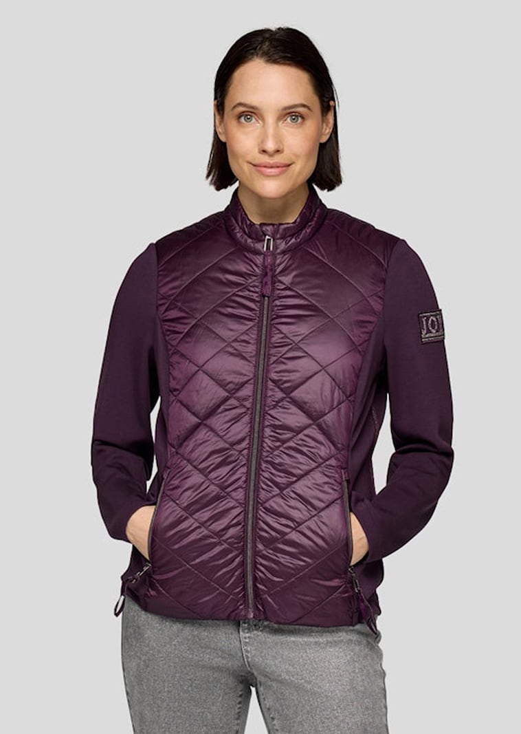 Veste matelassée avec empiècements en jersey