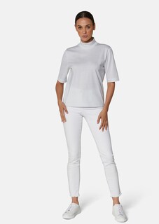 Stand-up collar shirt with short sleeves thumbnail 2