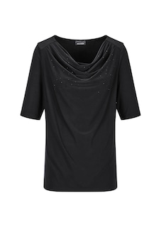 Shirt met watervalhals en glittersteentjes thumbnail 6
