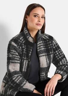 Fleecejacke mit Karomuster thumbnail 3