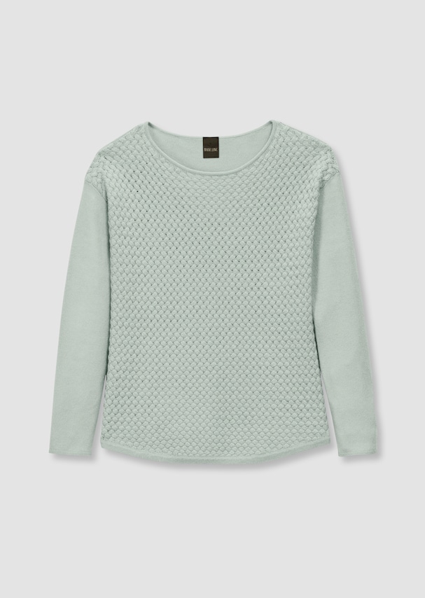 Oversize-Pullover mit Flechtmuster 5