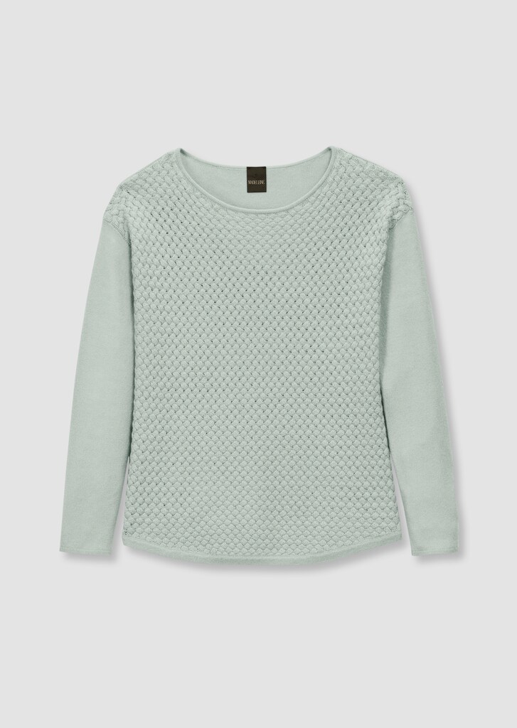 Oversize-Pullover mit Flechtmuster 5