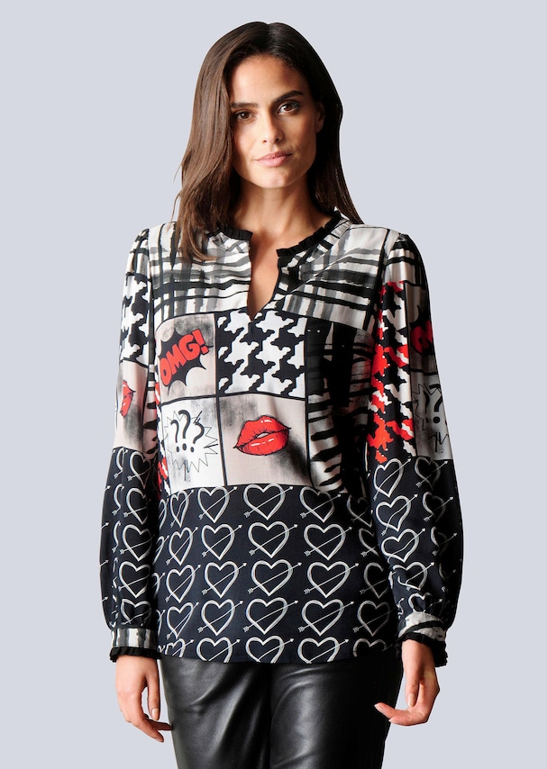 Bluse mit Rüschenbesatz 3