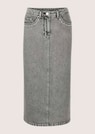 Denim skirt with embellished slit pockets thumbnail 6
