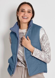 Omkeerbaar vest met tricot en gewatteerde kant thumbnail 5