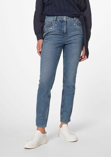 Stretch-Jeans mit Strass-Besatz thumbnail 1