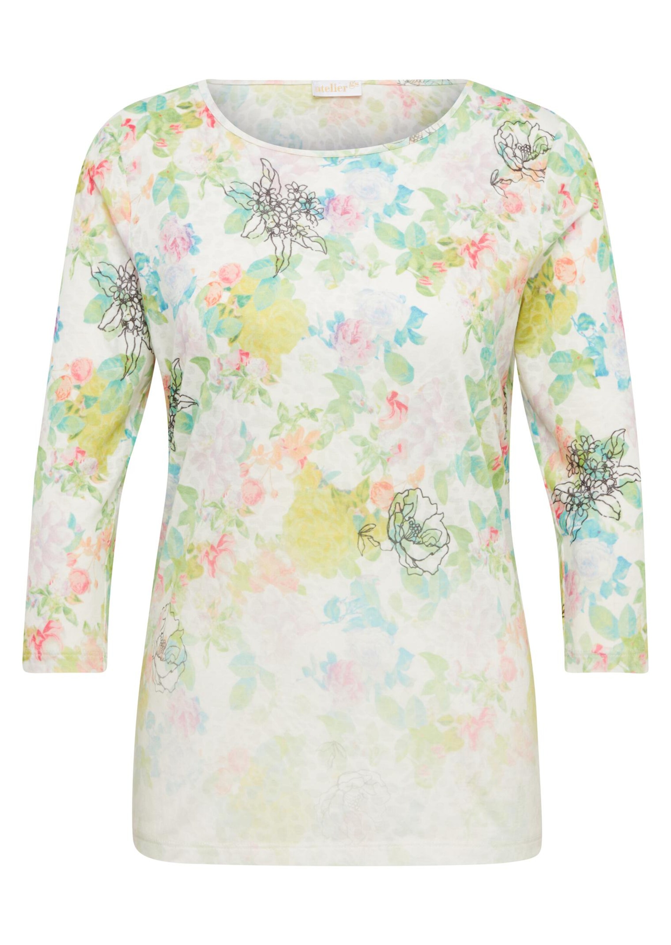 T-shirt imprimé - blanc / à motifs - Gr. 56 de Goldner Fashion