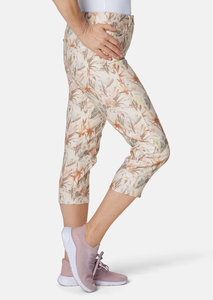 Druckhose mit ausgefallenem Blumenmuster 3