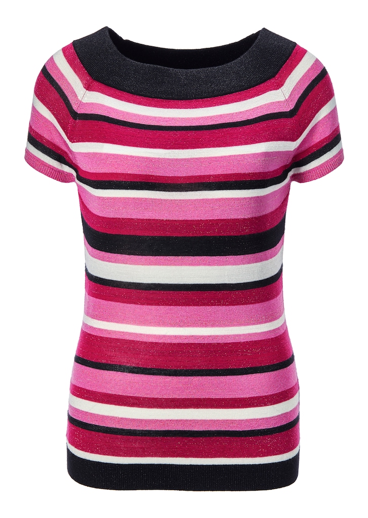 Striped jumper with short sleeves