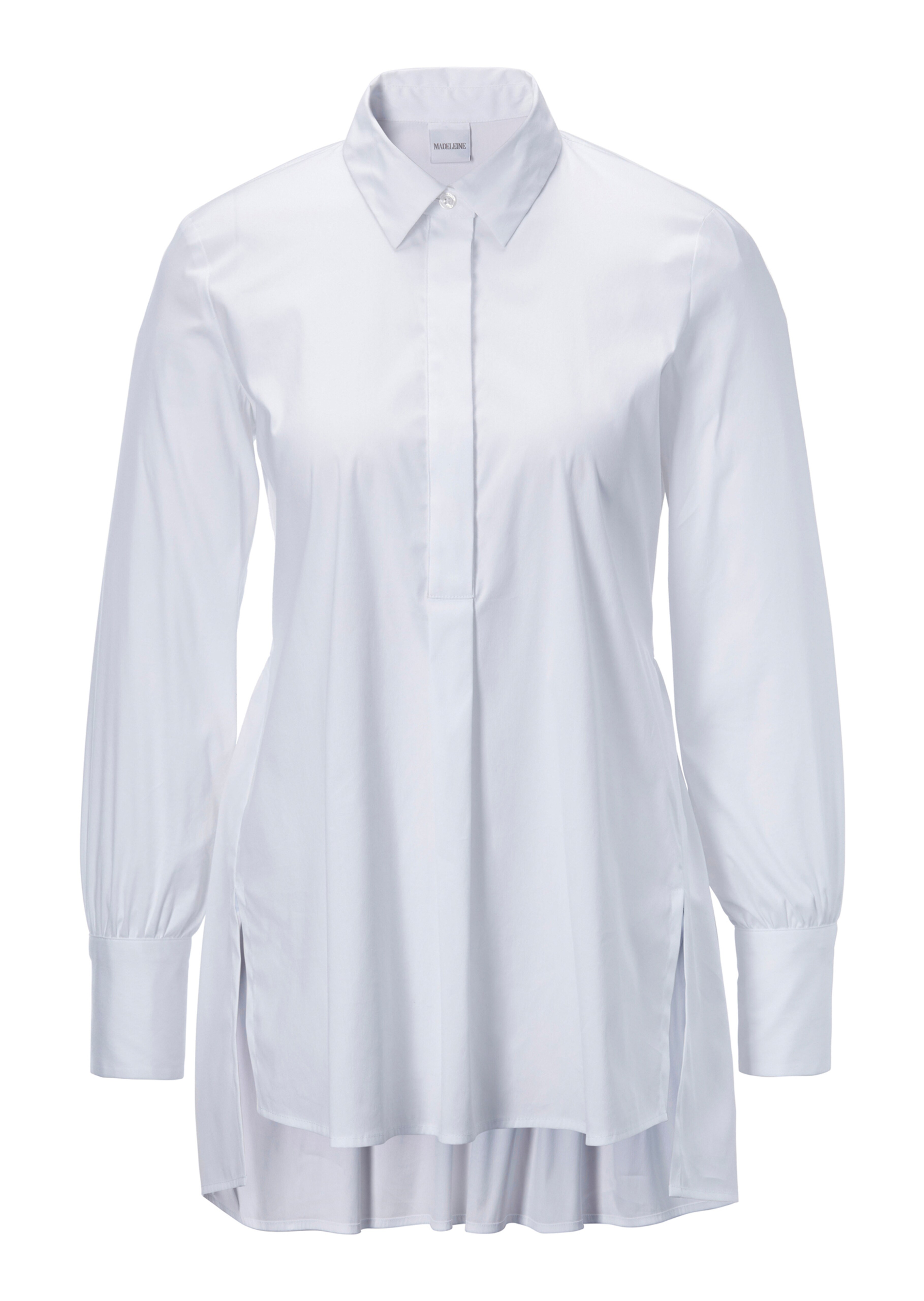 Bluse mit verlängertem Schößchen