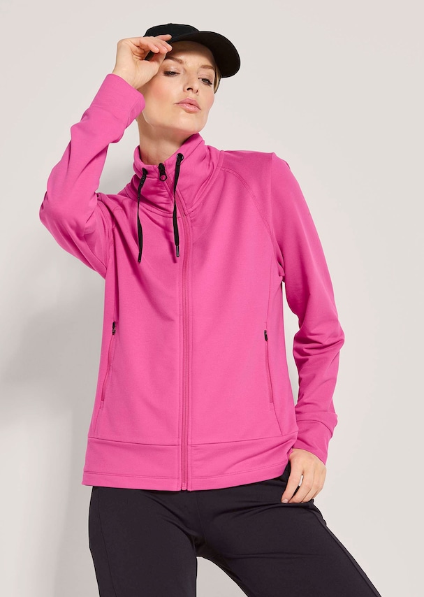 Sportliche Sweatjacke mit Stehkragen 3