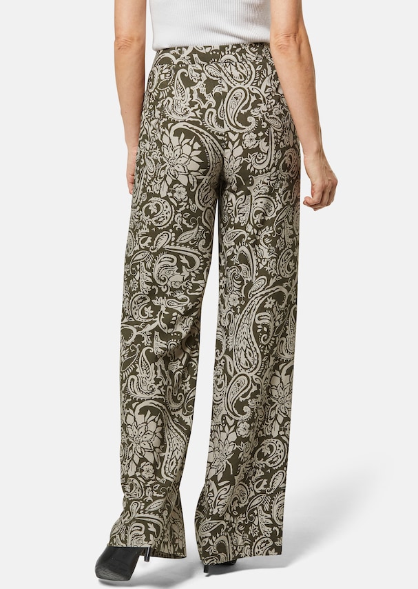 Wide trousers with paisley pattern 2