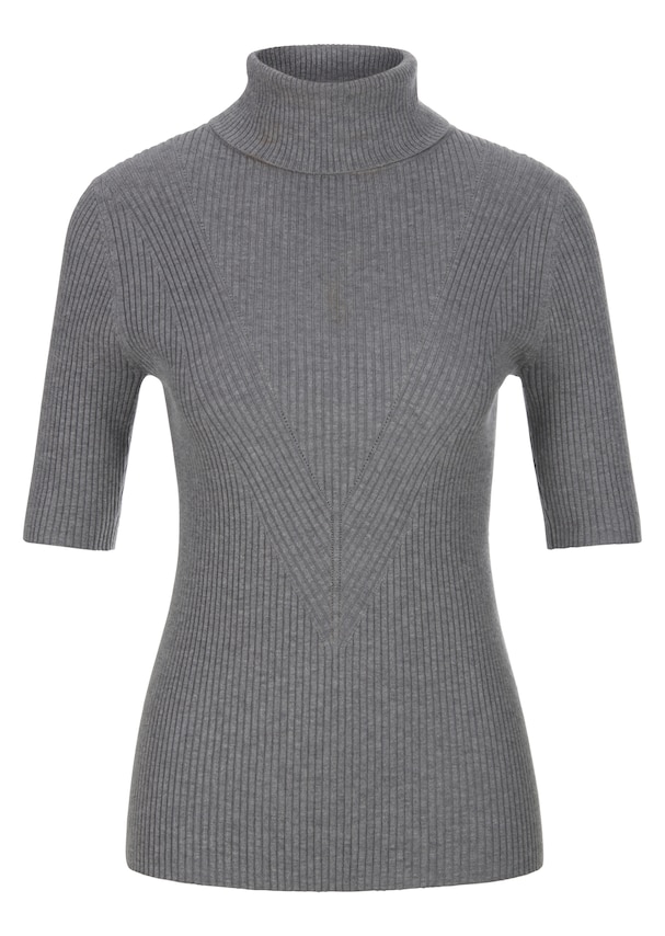 Ribbed knit jumper with half sleeves 5