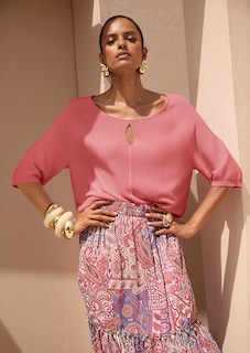 Halbarm-Pullover in kastiger Form thumbnail 7