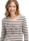T-shirt à rayures avec imprimé scintillant thumbnail 4