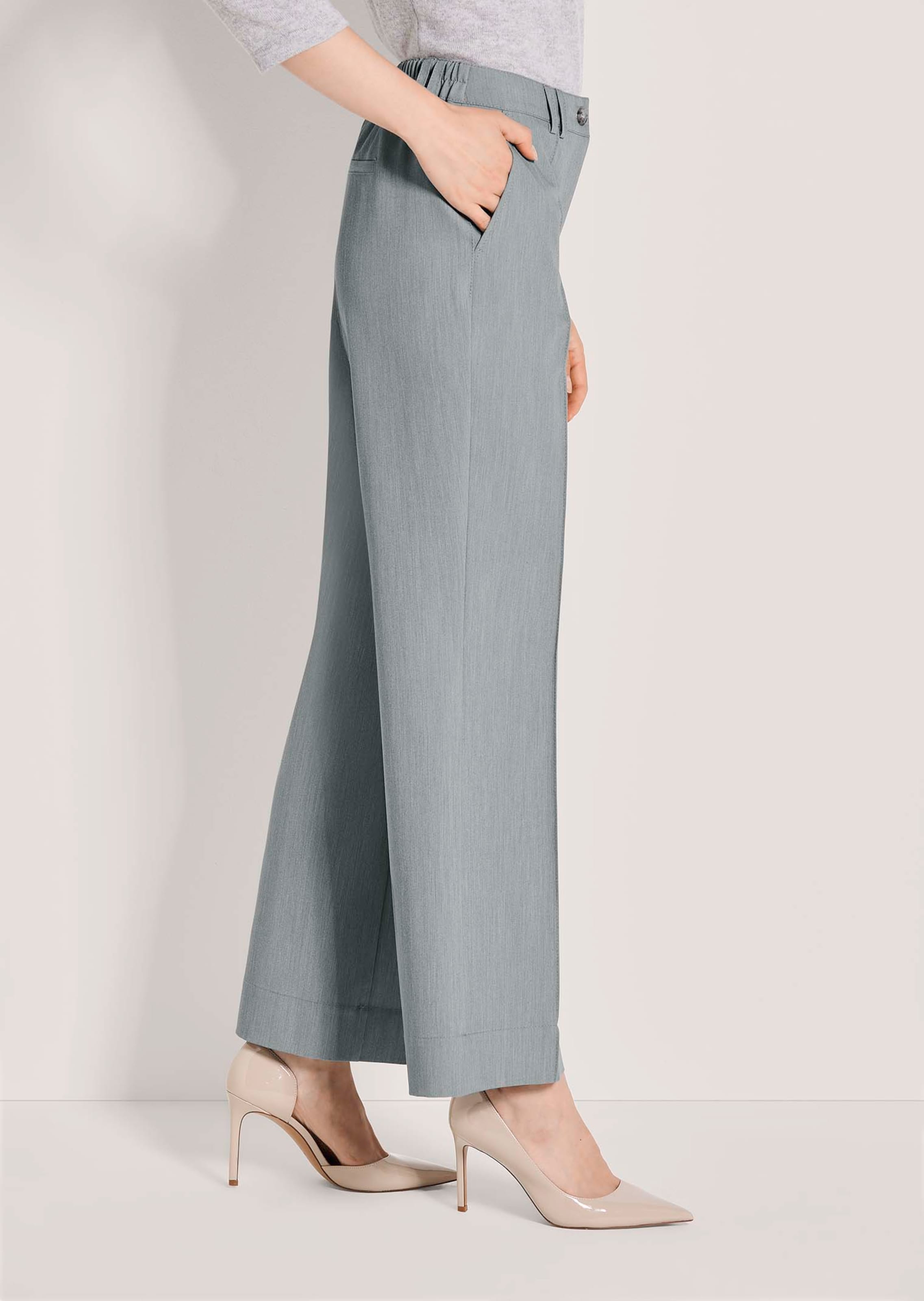 Trousers in silver grey / melange | MADELEINE Fashion