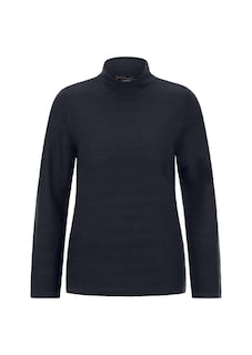 Fijn gebreide tricot pullover met opstaande kraag thumbnail 5