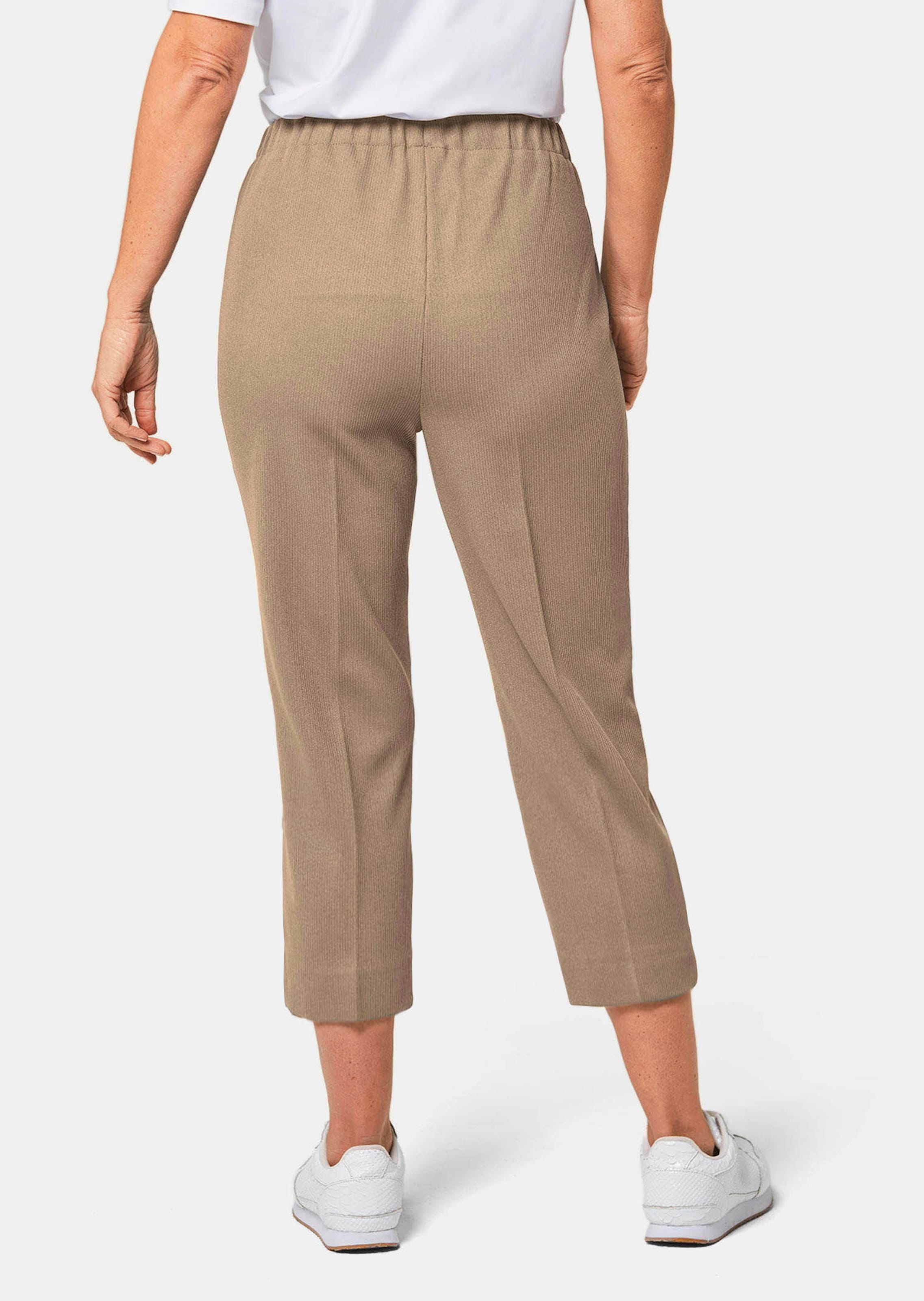 Pantalon à côtes 7/8 - beige - Gr. 42 de Goldner Fashion