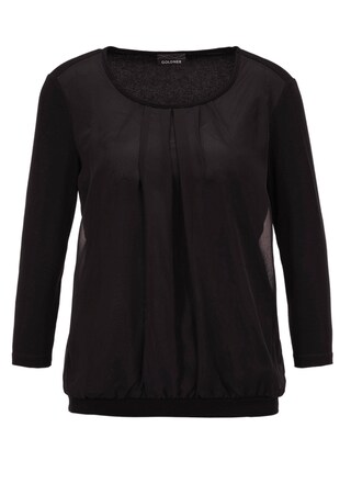 zwart Verzorgd shirt in elegante blouselook