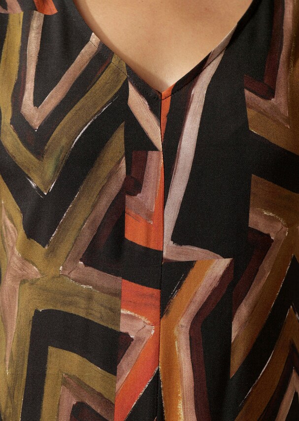 Kleid mit Ethnodruckdessin