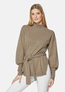 Pullover mit langen Bischofsärmeln und Bindegürtel thumbnail 1